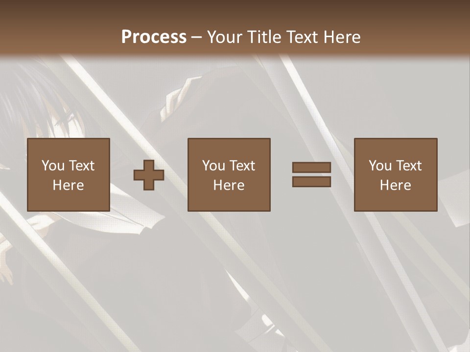 An Anime Character With A Sword In His Hand PowerPoint Template