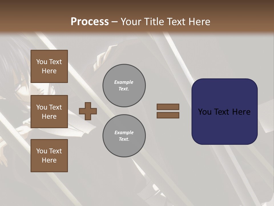 An Anime Character With A Sword In His Hand PowerPoint Template