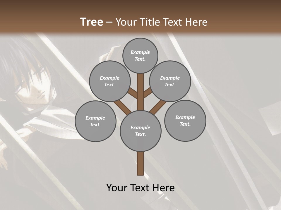 An Anime Character With A Sword In His Hand PowerPoint Template