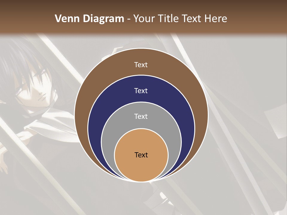 An Anime Character With A Sword In His Hand PowerPoint Template