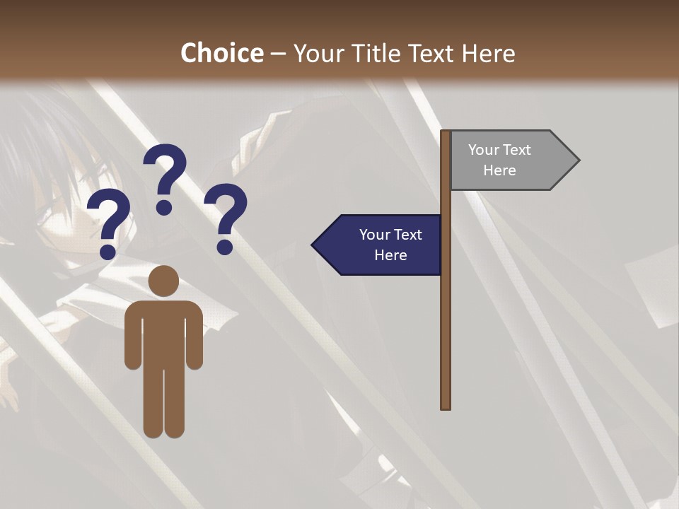 An Anime Character With A Sword In His Hand PowerPoint Template