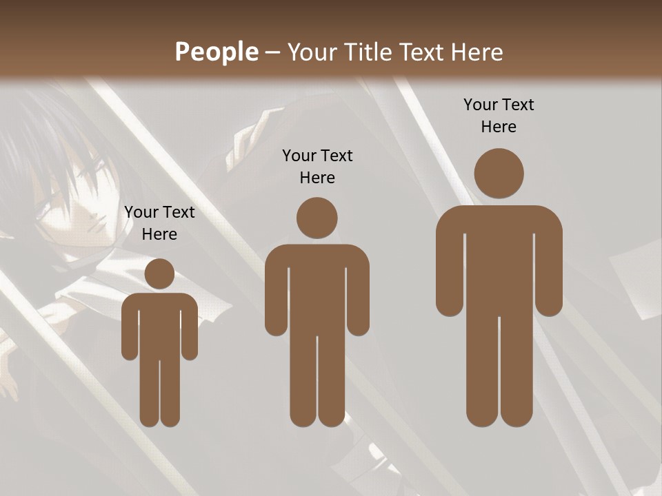 An Anime Character With A Sword In His Hand PowerPoint Template