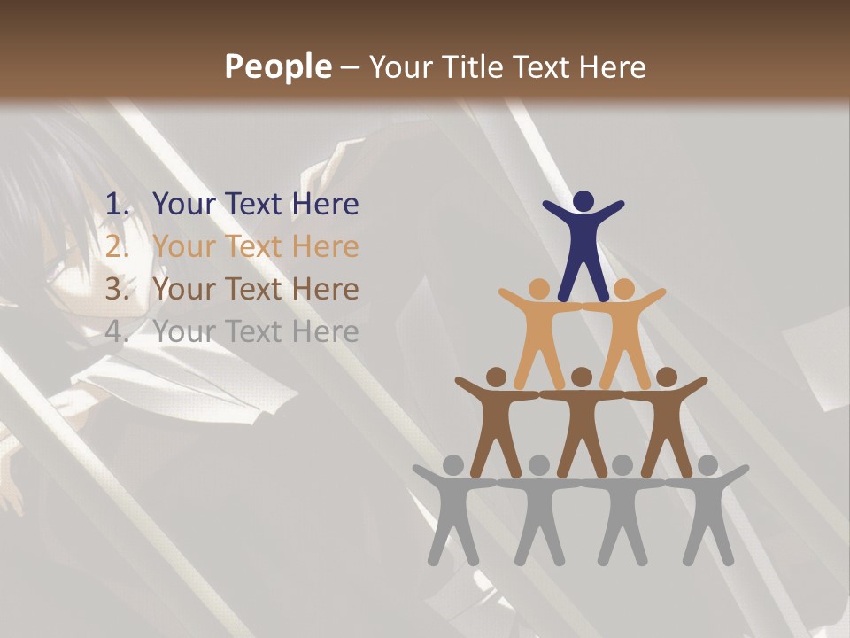 An Anime Character With A Sword In His Hand PowerPoint Template