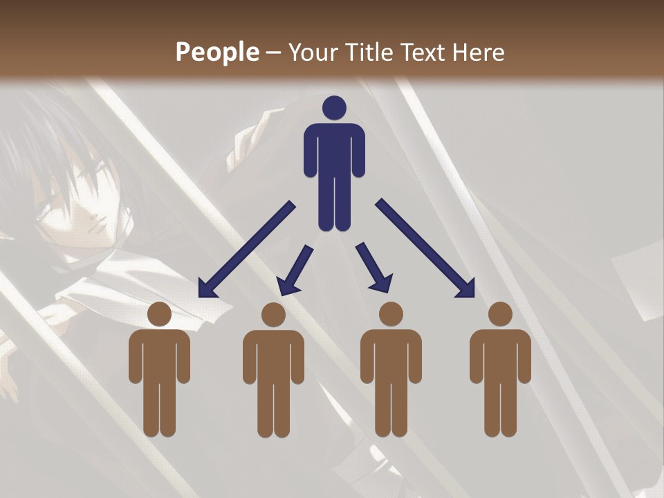 An Anime Character With A Sword In His Hand PowerPoint Template