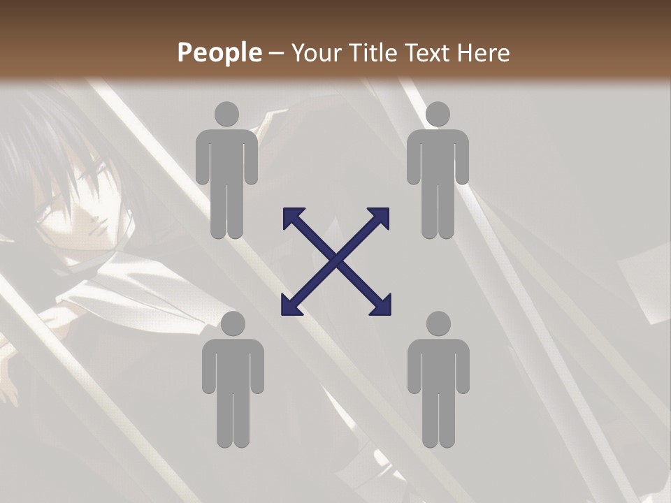 An Anime Character With A Sword In His Hand PowerPoint Template