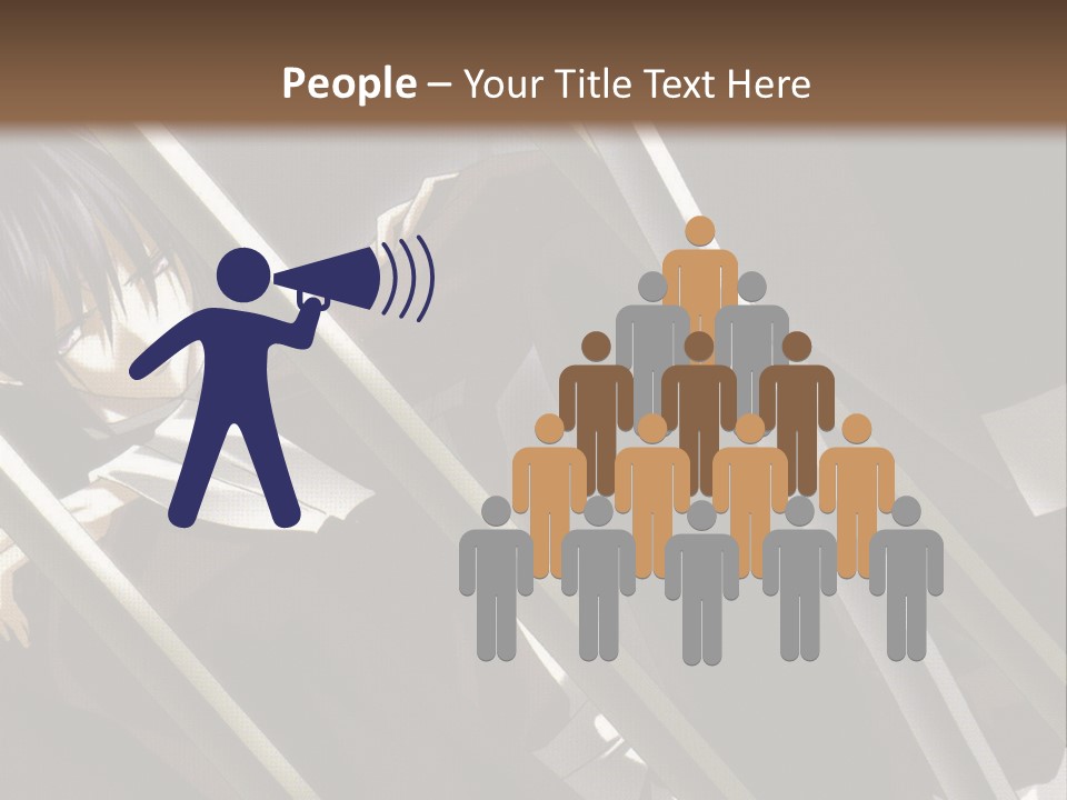 An Anime Character With A Sword In His Hand PowerPoint Template