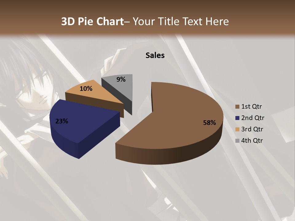 An Anime Character With A Sword In His Hand PowerPoint Template