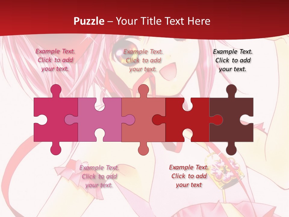 A Girl In A Pink Dress With A Heart On Her Head PowerPoint Template