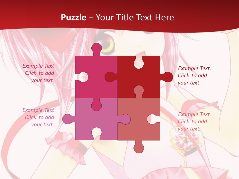 A Girl In A Pink Dress With A Heart On Her Head PowerPoint Template