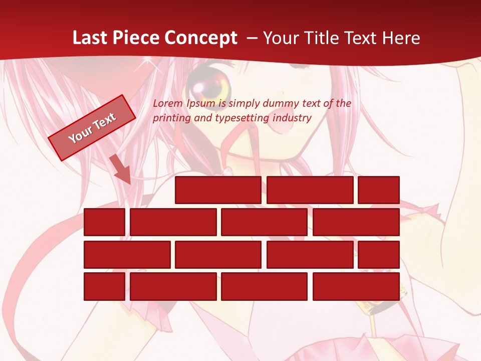 A Girl In A Pink Dress With A Heart On Her Head PowerPoint Template