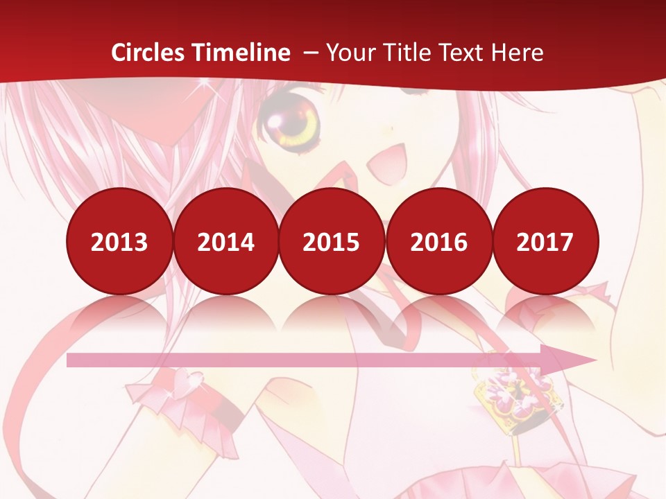 A Girl In A Pink Dress With A Heart On Her Head PowerPoint Template