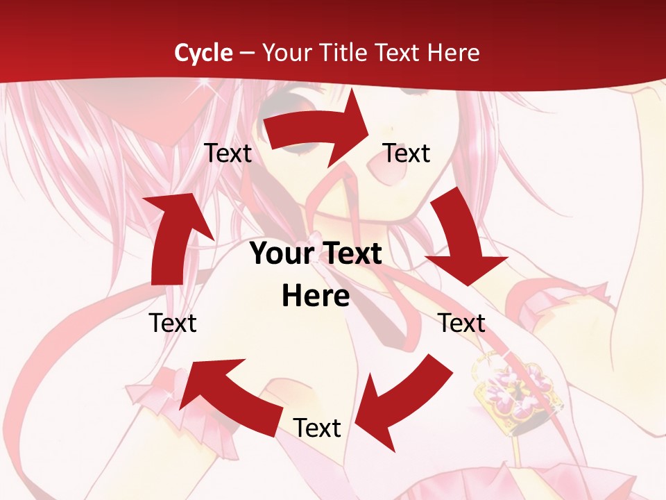 A Girl In A Pink Dress With A Heart On Her Head PowerPoint Template