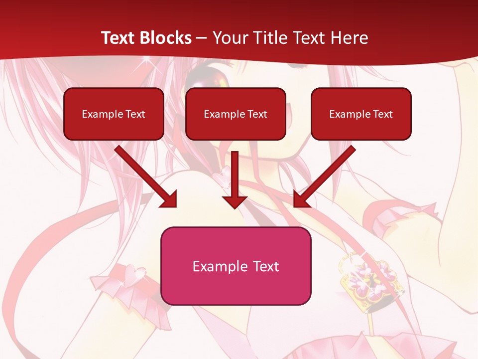 A Girl In A Pink Dress With A Heart On Her Head PowerPoint Template