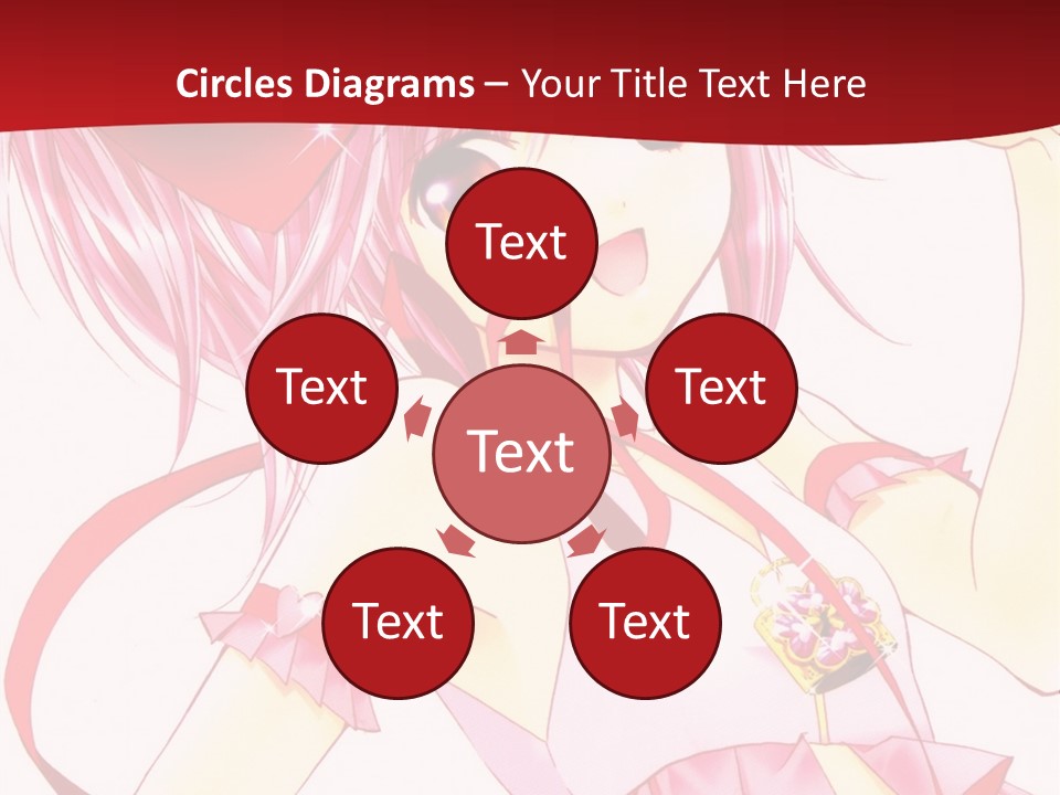 A Girl In A Pink Dress With A Heart On Her Head PowerPoint Template