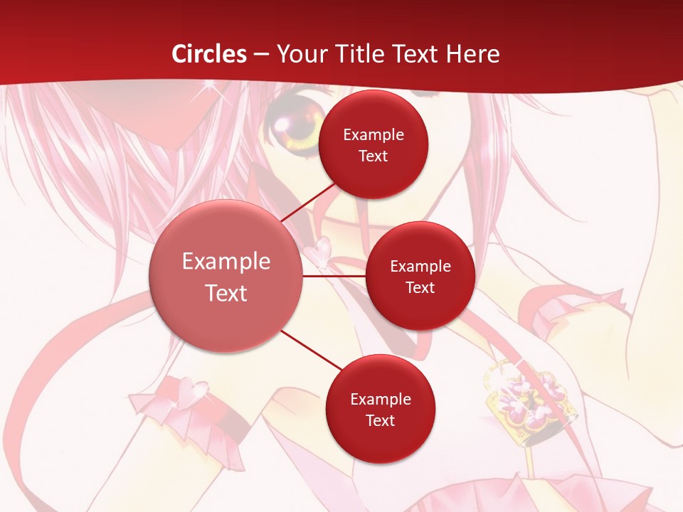 A Girl In A Pink Dress With A Heart On Her Head PowerPoint Template