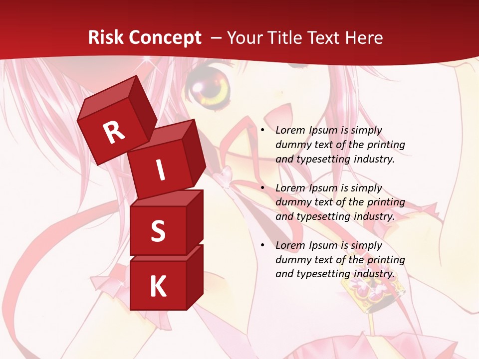 A Girl In A Pink Dress With A Heart On Her Head PowerPoint Template