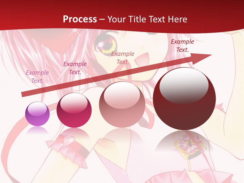 A Girl In A Pink Dress With A Heart On Her Head PowerPoint Template