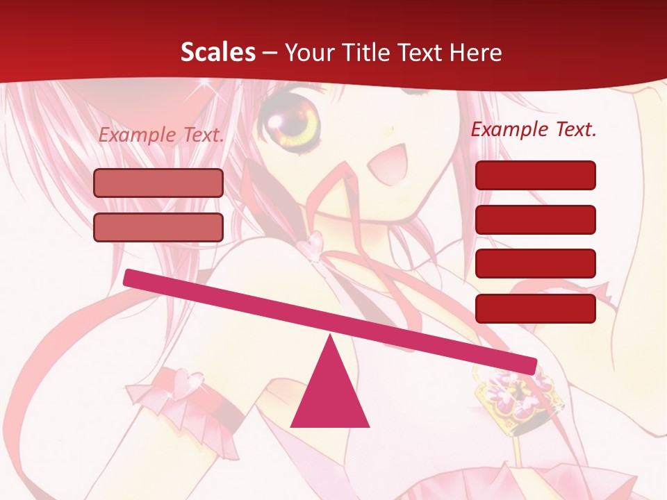 A Girl In A Pink Dress With A Heart On Her Head PowerPoint Template