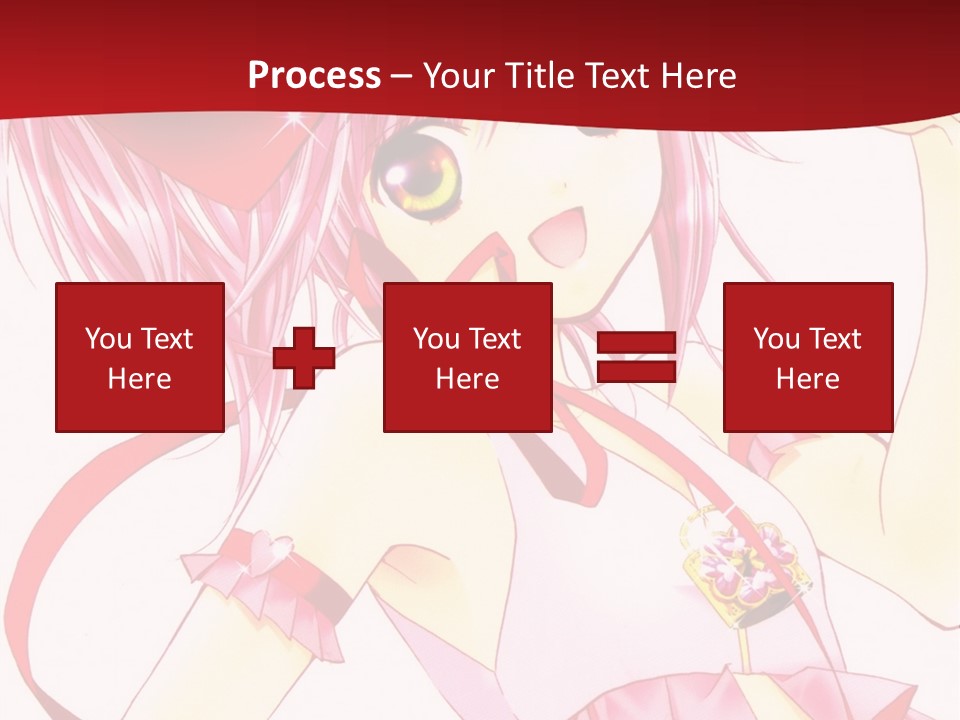 A Girl In A Pink Dress With A Heart On Her Head PowerPoint Template