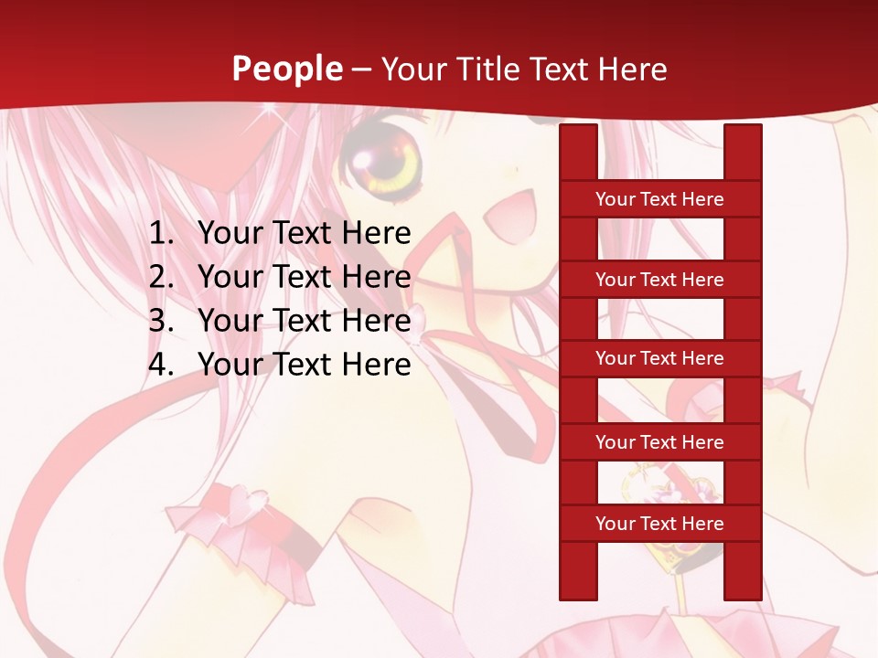 A Girl In A Pink Dress With A Heart On Her Head PowerPoint Template