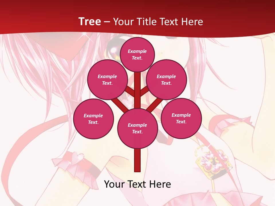 A Girl In A Pink Dress With A Heart On Her Head PowerPoint Template