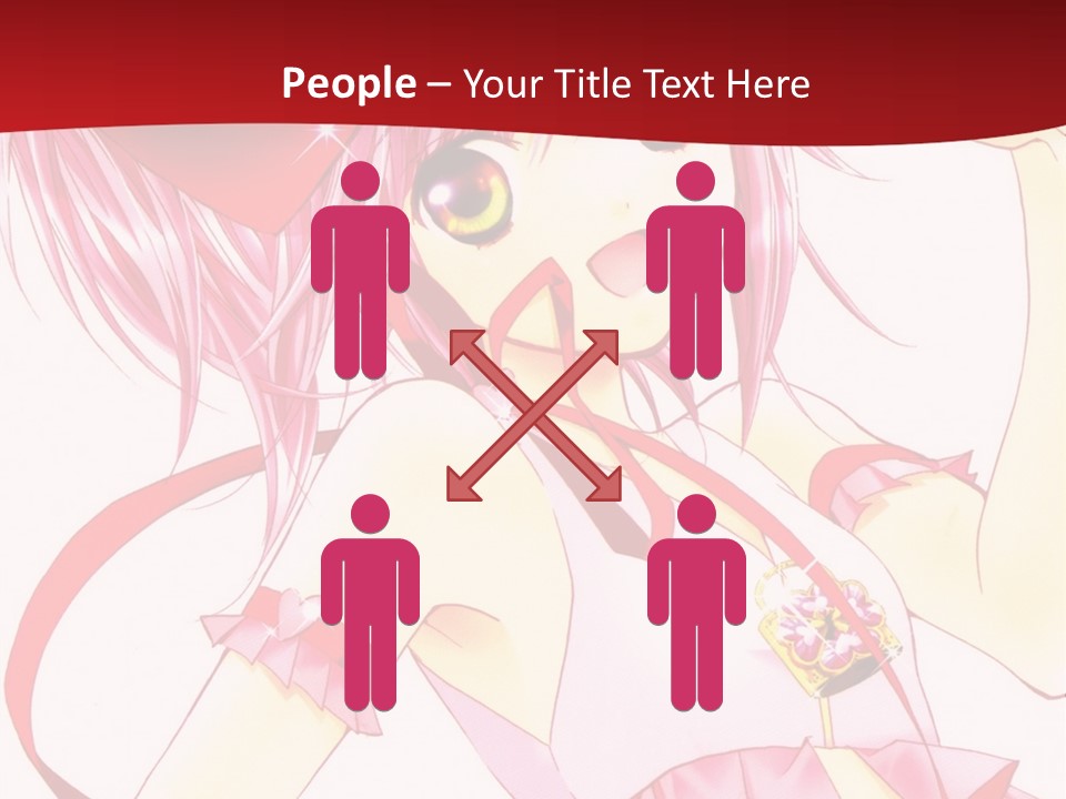 A Girl In A Pink Dress With A Heart On Her Head PowerPoint Template