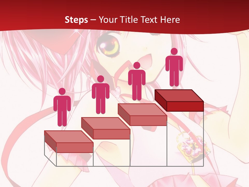 A Girl In A Pink Dress With A Heart On Her Head PowerPoint Template