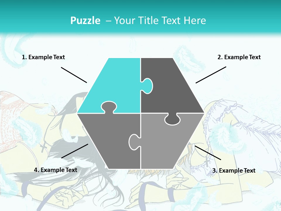 A Couple Of People Laying On Top Of Each Other PowerPoint Template