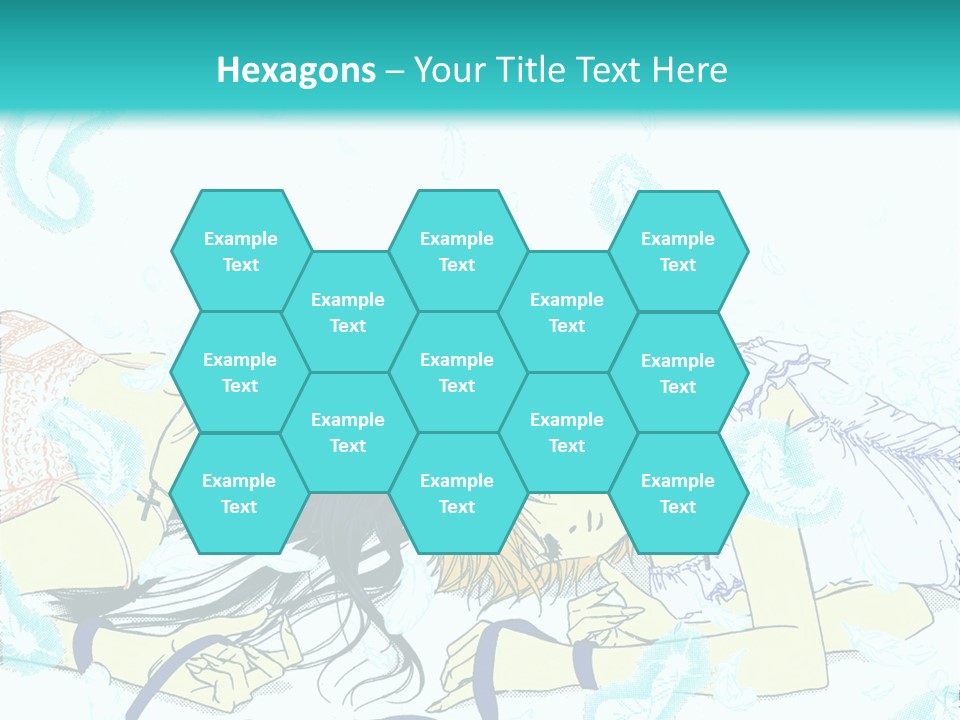 A Couple Of People Laying On Top Of Each Other PowerPoint Template
