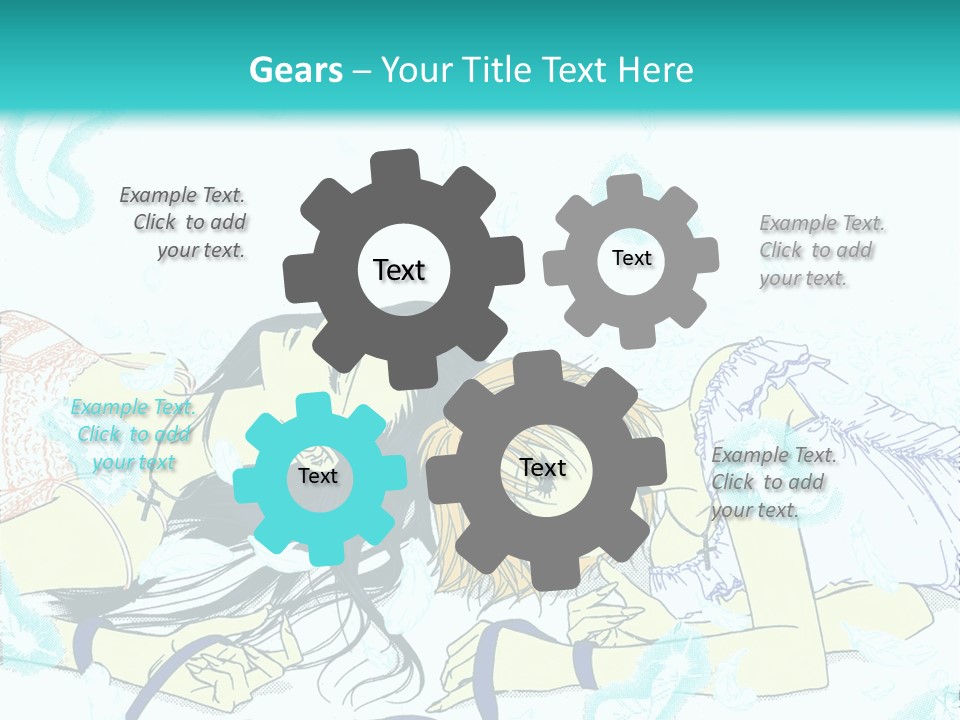 A Couple Of People Laying On Top Of Each Other PowerPoint Template