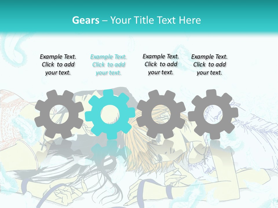 A Couple Of People Laying On Top Of Each Other PowerPoint Template