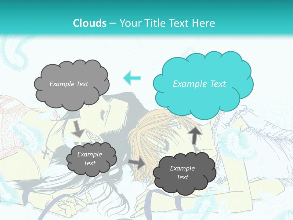 A Couple Of People Laying On Top Of Each Other PowerPoint Template