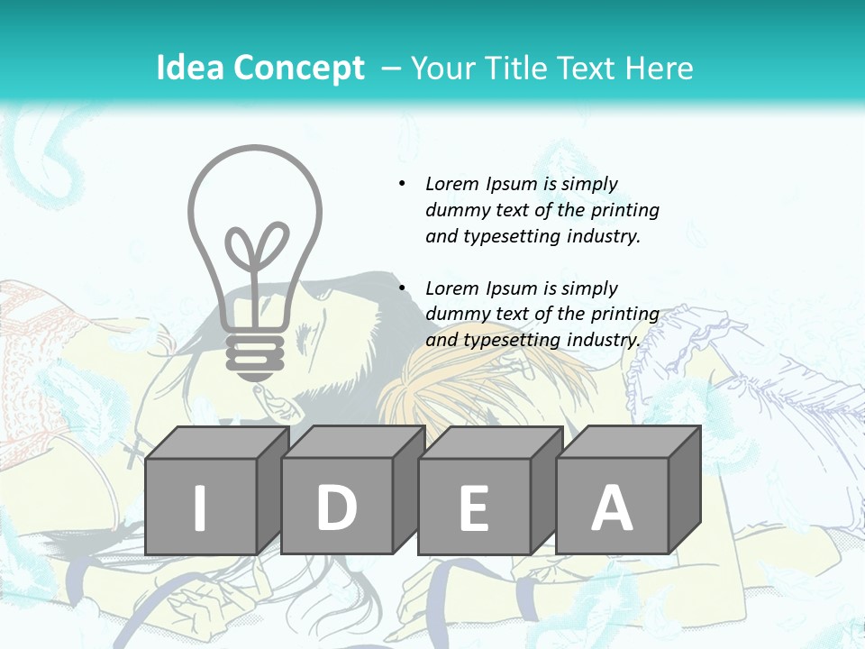 A Couple Of People Laying On Top Of Each Other PowerPoint Template