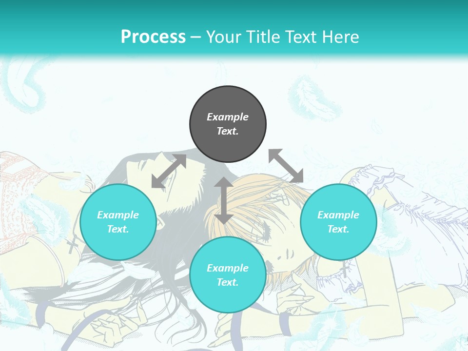 A Couple Of People Laying On Top Of Each Other PowerPoint Template
