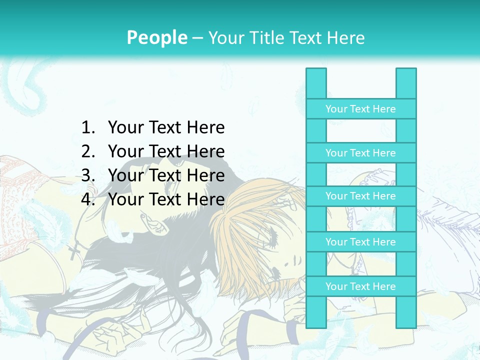A Couple Of People Laying On Top Of Each Other PowerPoint Template