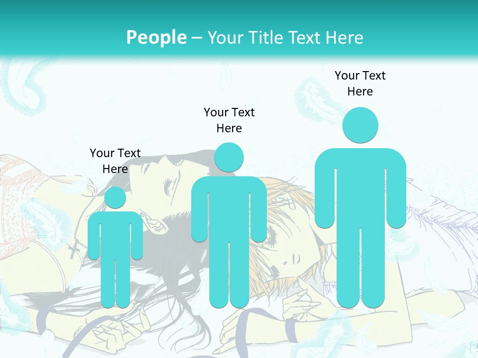 A Couple Of People Laying On Top Of Each Other PowerPoint Template