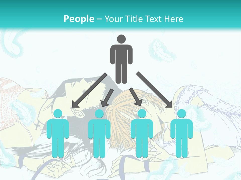 A Couple Of People Laying On Top Of Each Other PowerPoint Template