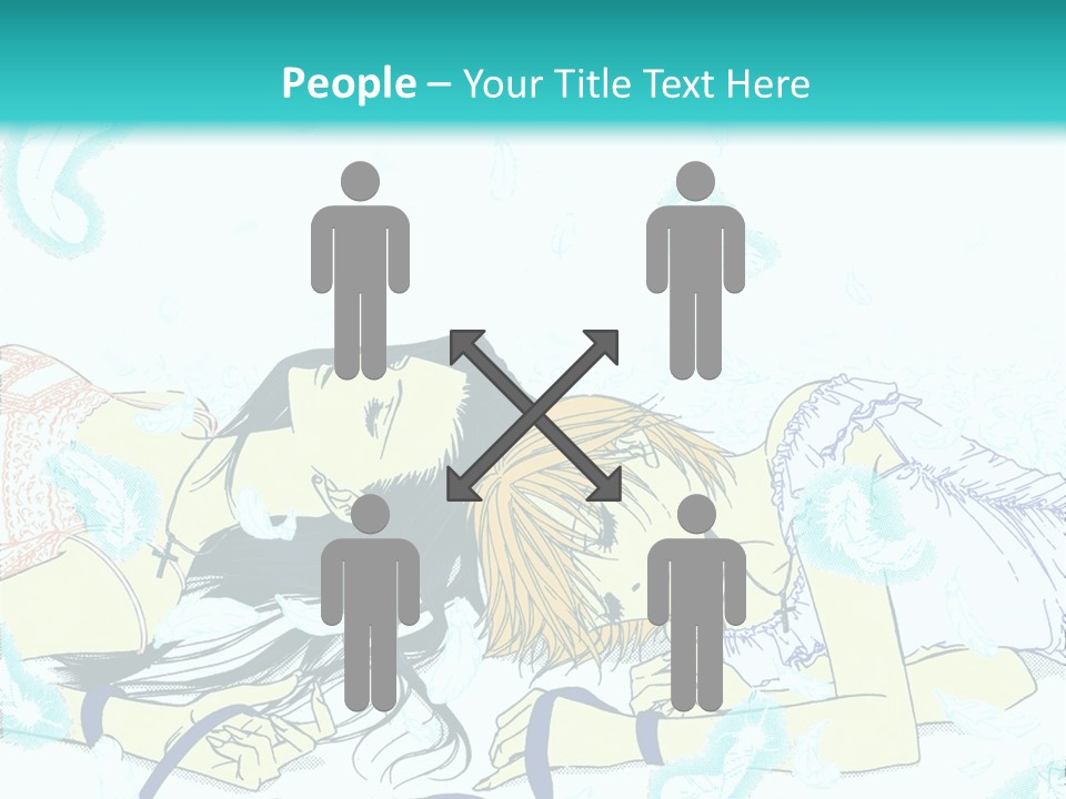 A Couple Of People Laying On Top Of Each Other PowerPoint Template