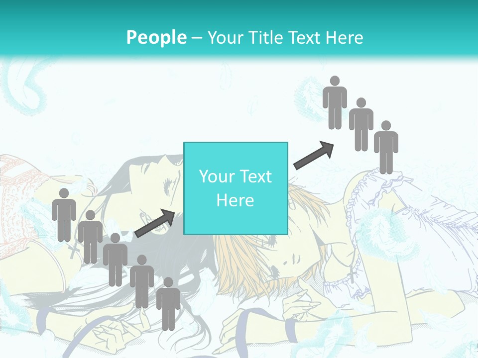 A Couple Of People Laying On Top Of Each Other PowerPoint Template