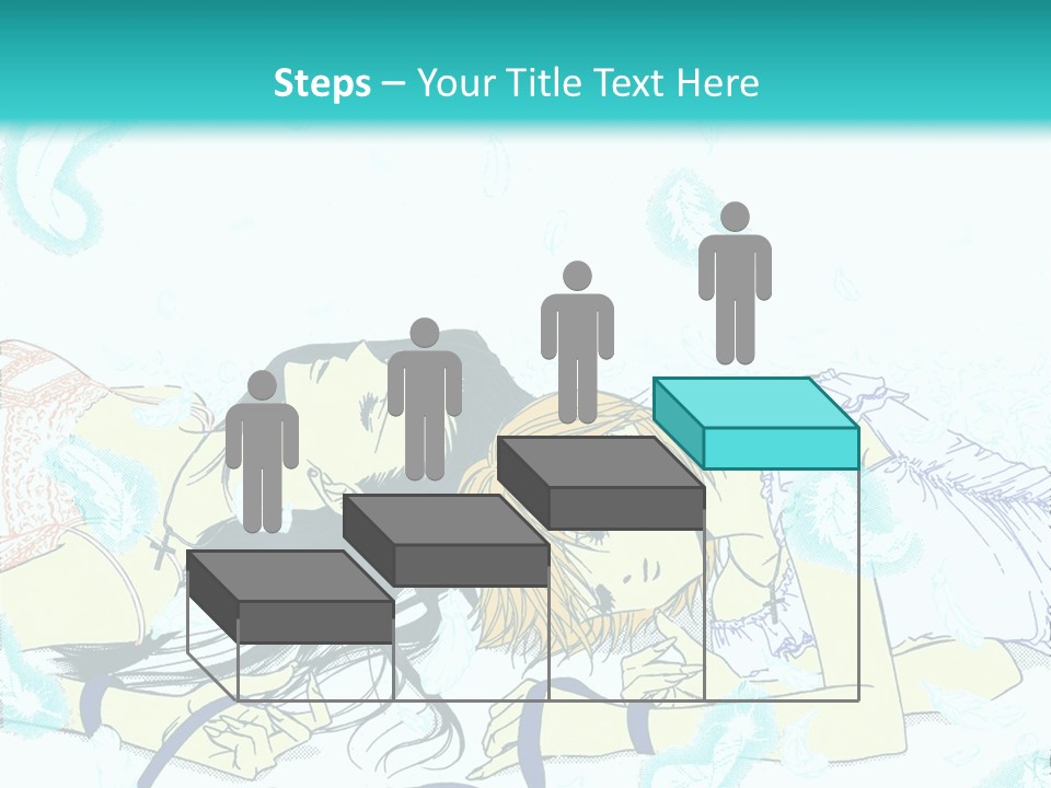 A Couple Of People Laying On Top Of Each Other PowerPoint Template