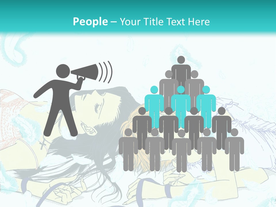 A Couple Of People Laying On Top Of Each Other PowerPoint Template