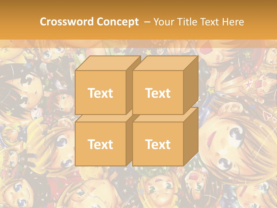 A Group Of Children In A Crowd Of People Powerpoint Template PowerPoint Template