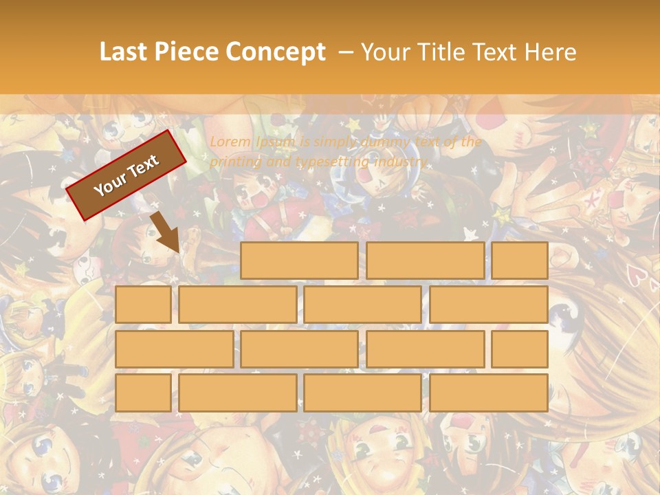 A Group Of Children In A Crowd Of People Powerpoint Template PowerPoint Template