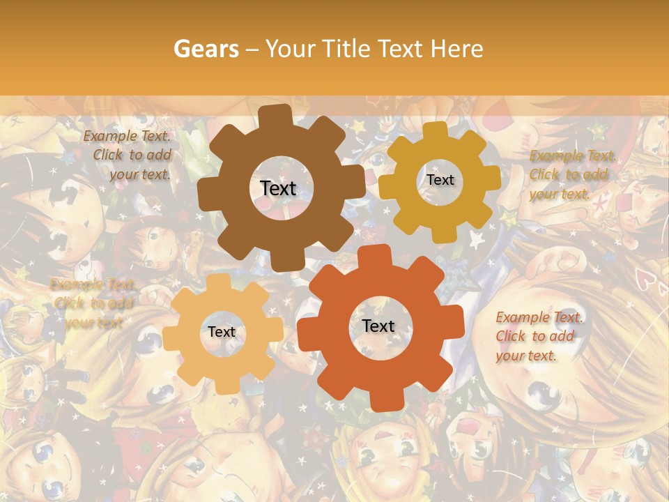 A Group Of Children In A Crowd Of People Powerpoint Template PowerPoint Template