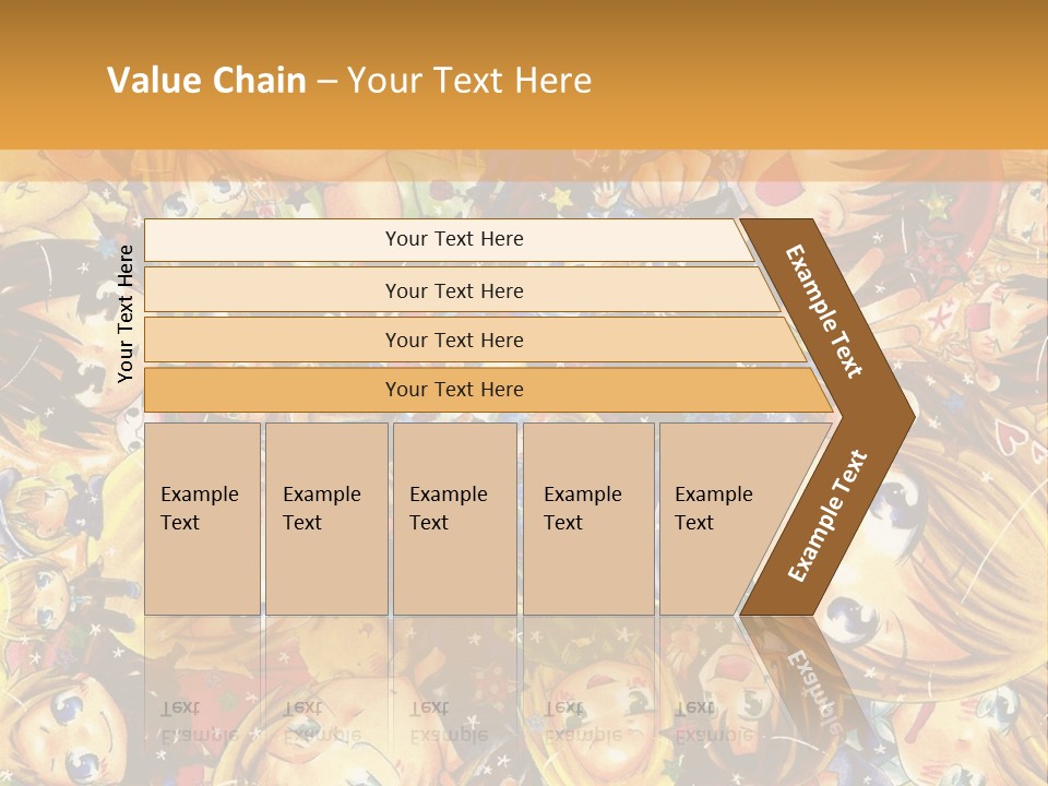 A Group Of Children In A Crowd Of People Powerpoint Template PowerPoint Template