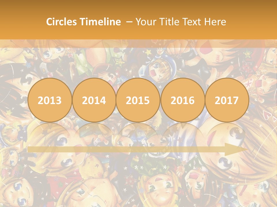 A Group Of Children In A Crowd Of People Powerpoint Template PowerPoint Template