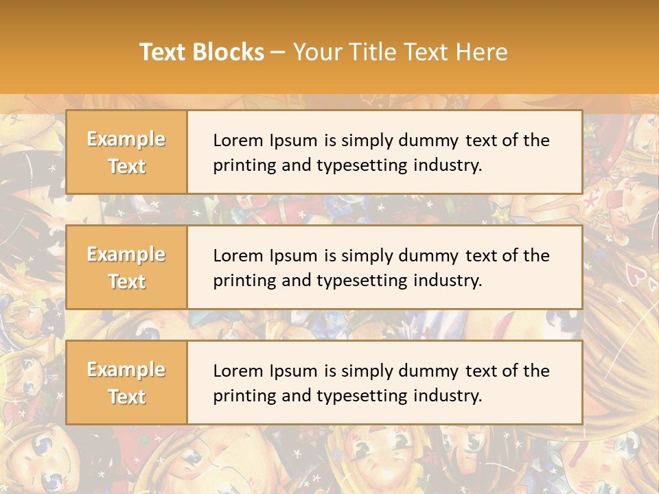 A Group Of Children In A Crowd Of People Powerpoint Template PowerPoint Template