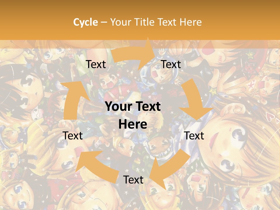 A Group Of Children In A Crowd Of People Powerpoint Template PowerPoint Template