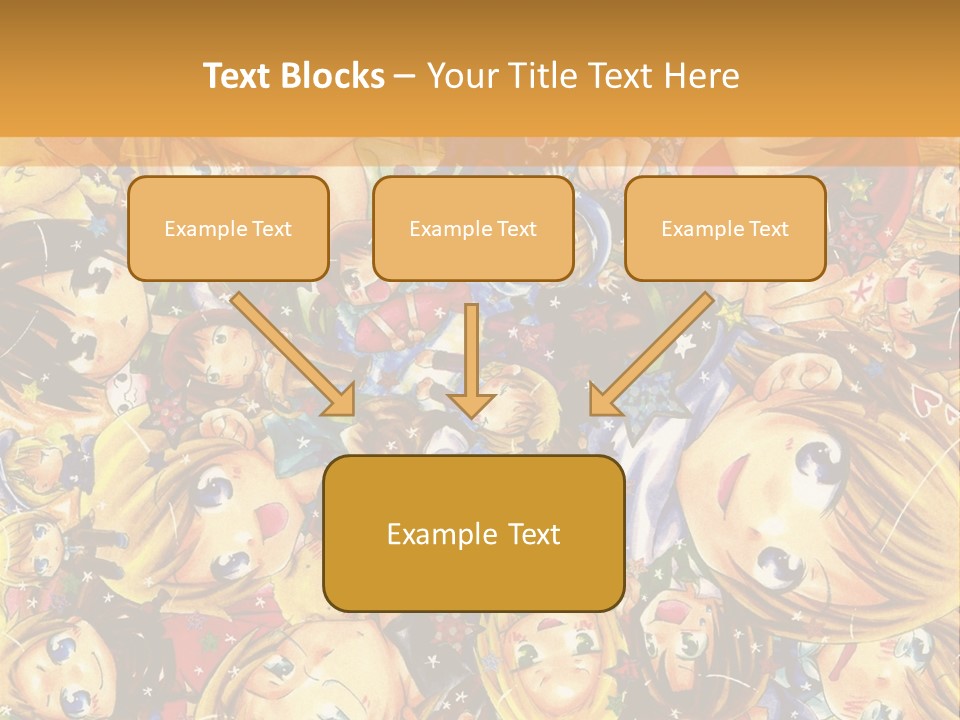 A Group Of Children In A Crowd Of People Powerpoint Template PowerPoint Template