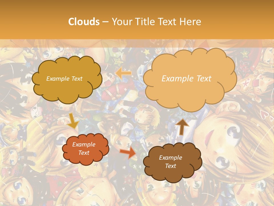 A Group Of Children In A Crowd Of People Powerpoint Template PowerPoint Template